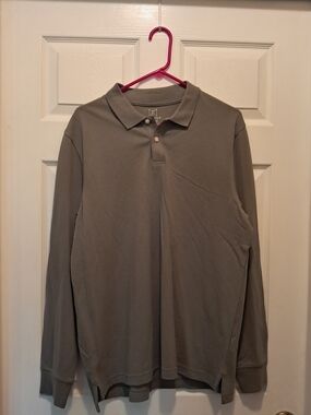 George Long-Sleeve Polo Long Sleeve Shirt‎ - Gray Size L 42-44